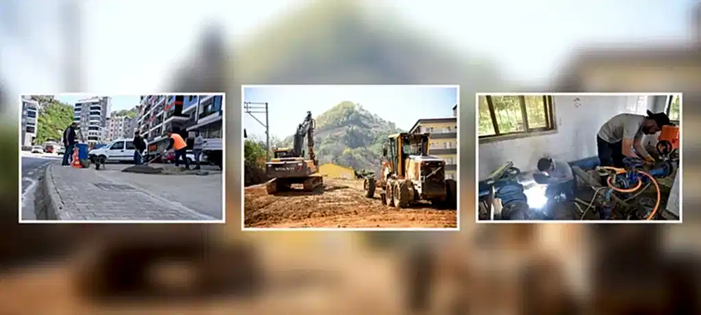 BELEDİYE EKİPLERİ ŞEHRİN DÖRT BİR YANINDA ÇALIŞMALARA HIZ VERDİ